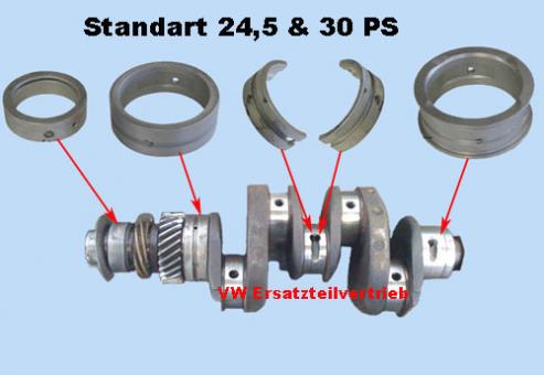Main bearing set, 24,5/30 HP, std. / std. 