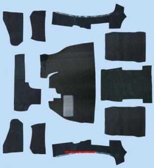 Carpet kit for Convertible,1303, black 72-80 