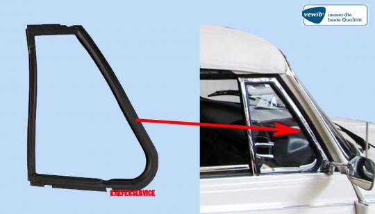 Vent window seal R 1303 convertible 