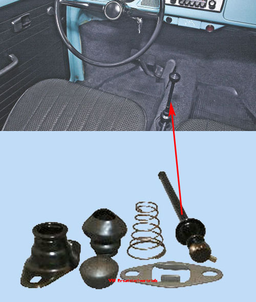 VW-Käferteile, Schalthebel Reparatursatz ab 1966